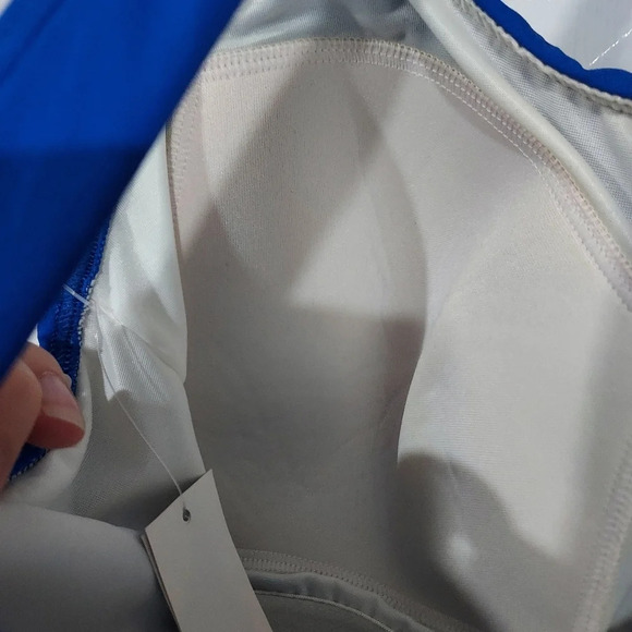 NWOT Lands' End Electric Blue Blouson Tankini Swimsuit Top in Size 18W - Picture 7 of 12